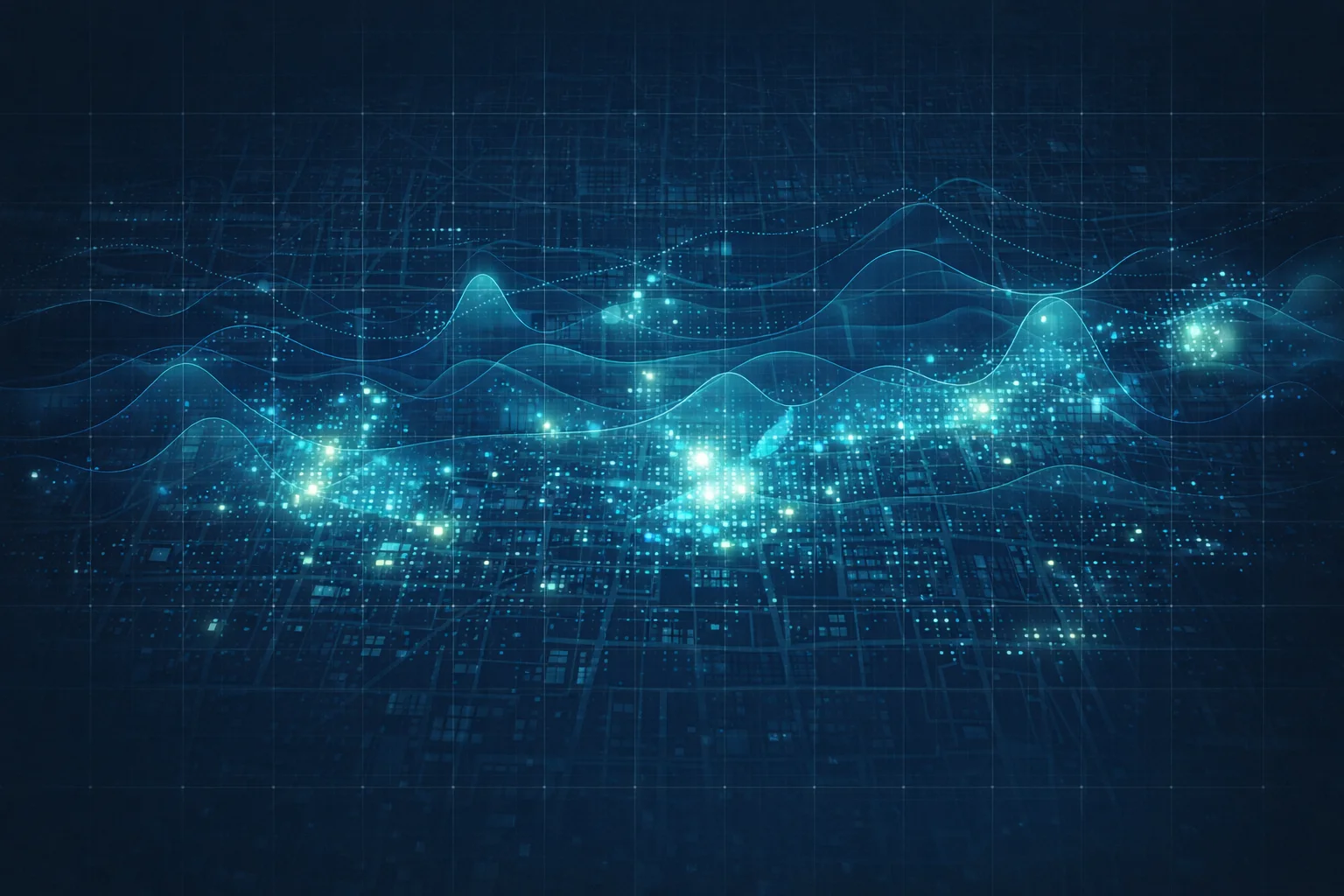 Urban market signal grid visualization